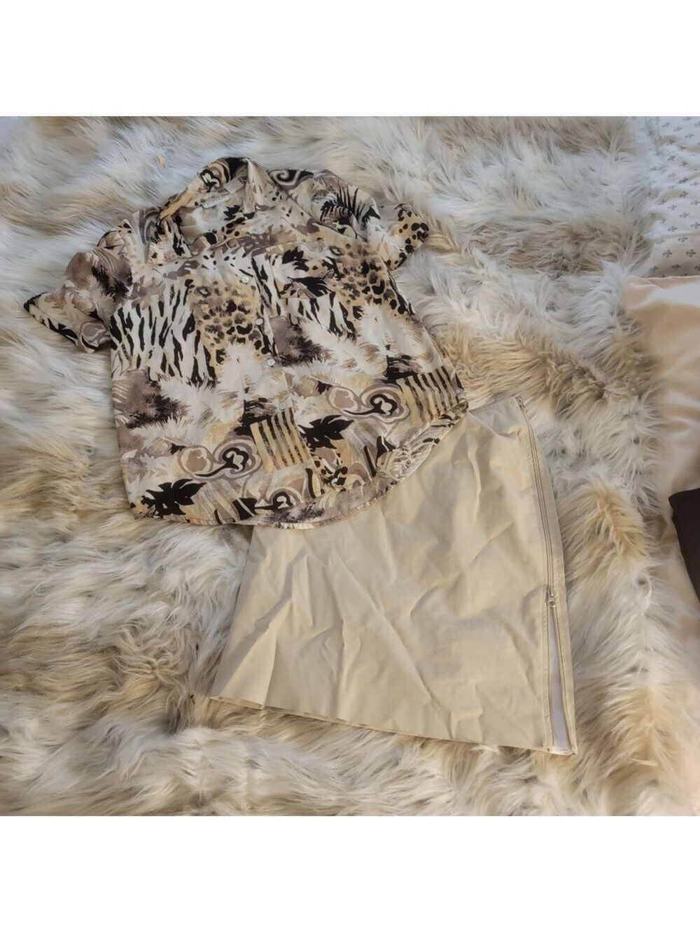 90s Animal Print Button Up Shirt